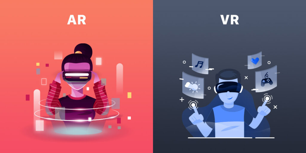 the difference between ar and vr