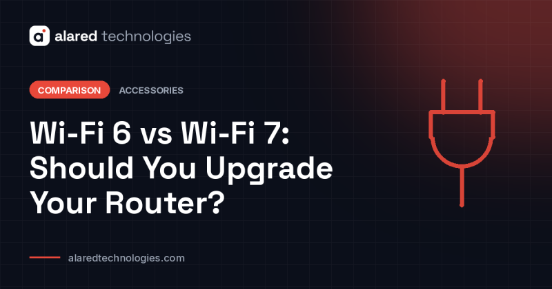 A Wi-Fi 7 router next to an older Wi-Fi 6 router, with a phone and laptop connected wirelessly